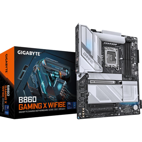 Gigabyte B860 Gaming x WiFi 6E Socket 1851 bundkort (RAID, 2,5 GB LAN, WiFi 6E, BT, lyd, ATX)