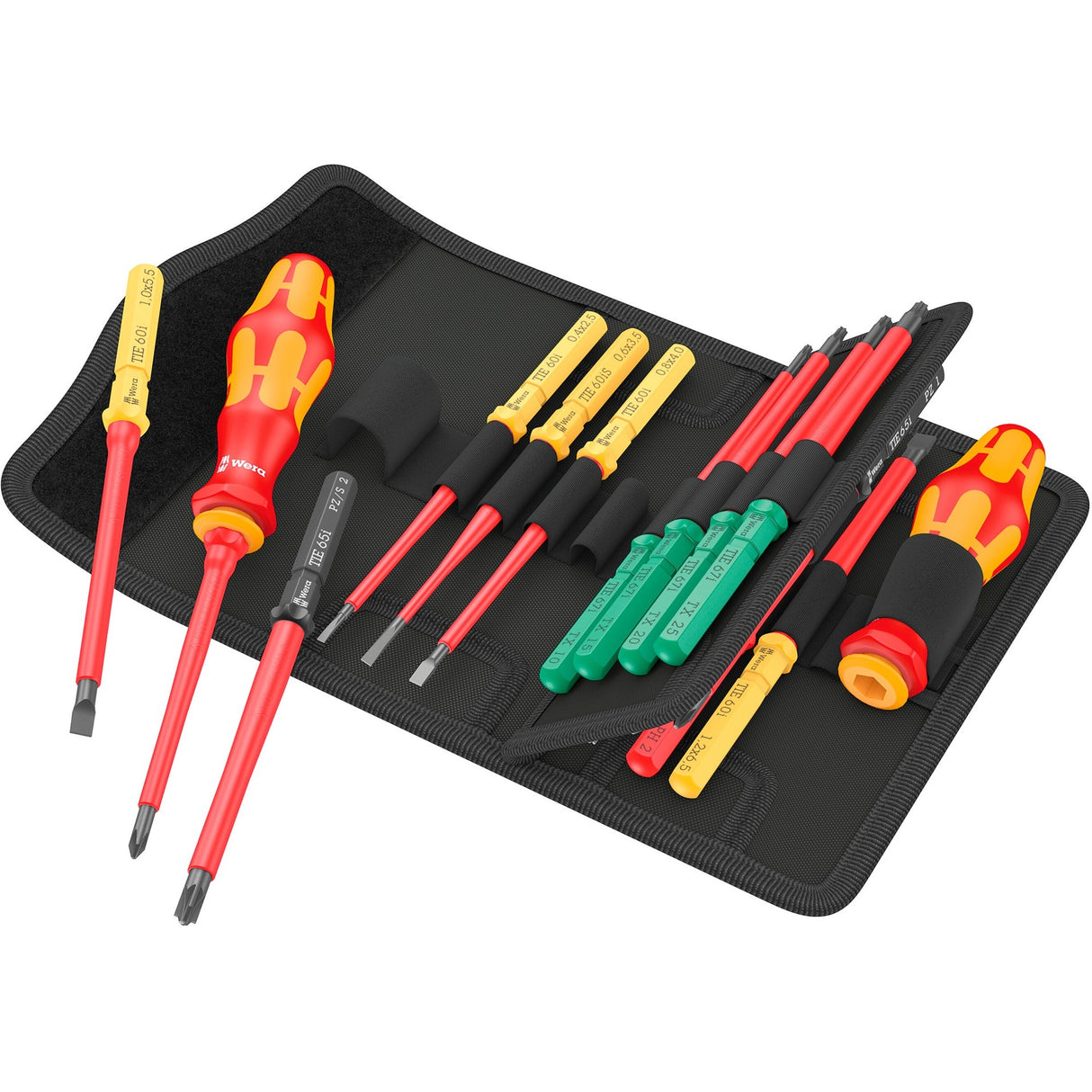 Wera Kraftform Kompakt VDE 17 Universal 1 Tool Finder skruetrækker (rød gul, 17 stykker)