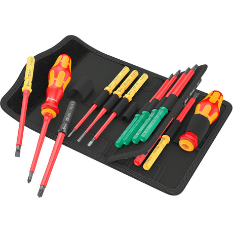 Wera Kraftform Kompakt VDE 17 Universal 1 Tool Finder skruetrækker (rød gul, 17 stykker)