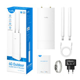 Cudy indendørs udendørs 4g n300 wi-fi router (hvid)