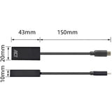 Akt-tilslutning USB-C til HDMI hun-adapter (sort)