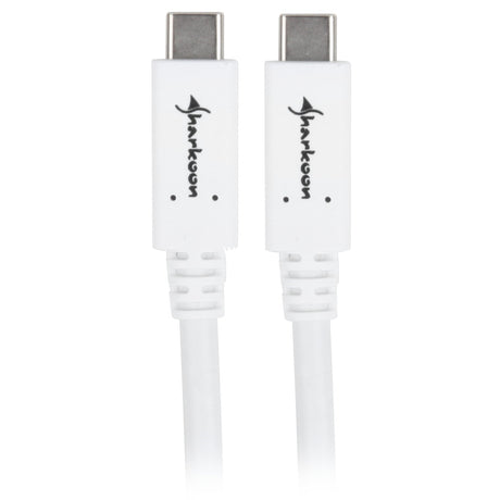 Sharkoon USB-C 3.2 > USB-C-kabel (hvidt, 0,5 meter)