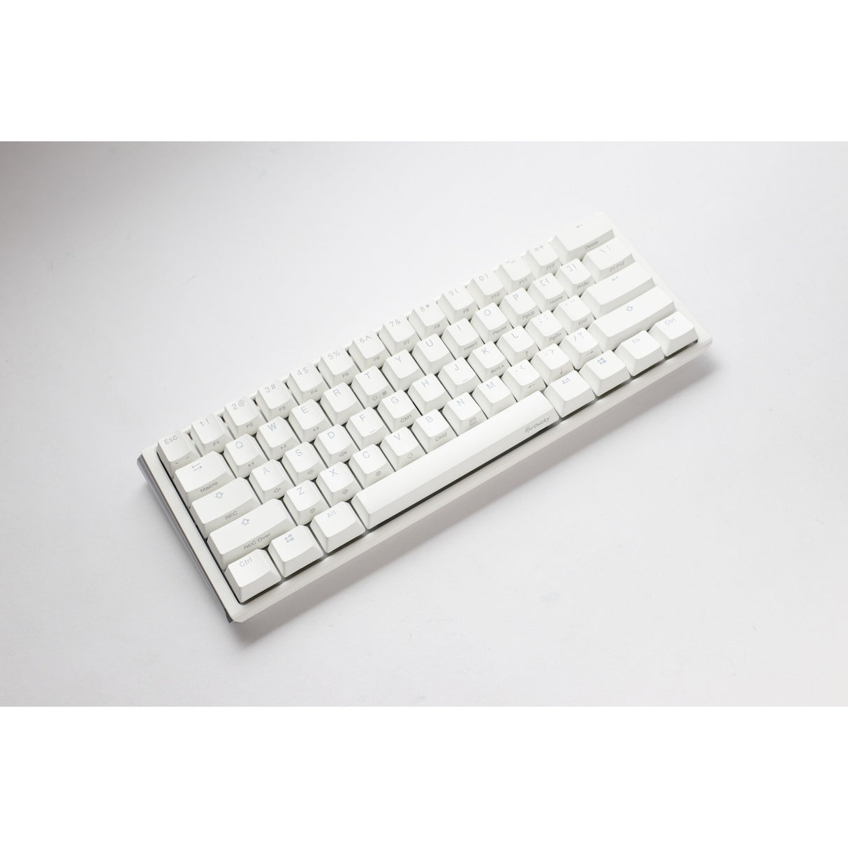 Ducky one 3 klassisk ren hvid mini rgb mekanisk tastatur (hvid, us-layout (qwerty), cherry mx red, 60%, rgb led, double-shot pbt, hot-swappable, quack mekanik)