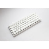 Ducky one 3 klassisk ren hvid mini rgb mekanisk tastatur (hvid, us-layout (qwerty), cherry mx red, 60%, rgb led, double-shot pbt, hot-swappable, quack mekanik)