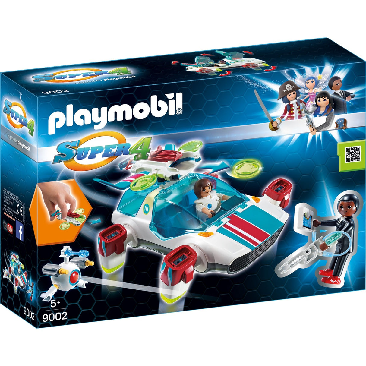 Playmobil super 4 - fulgurix med genkonstruktionslegetøj (9002)