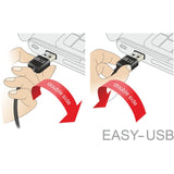 Delock USB2.0 a 90° > USB micro-B-kabel (sort, 5 meter)