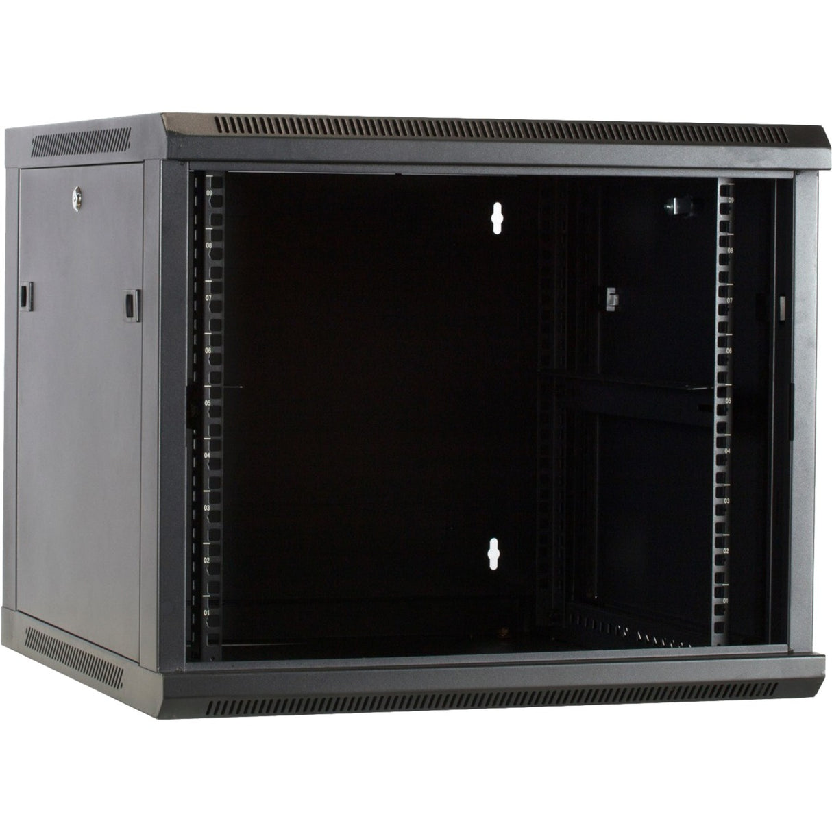 Dsi 9u vægskab med glaslåge - ds6609 serverrack (sort, 600 x 600 x 500 mm)