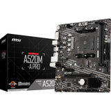 Msi a520m-a pro socket am4 bundkort (sort grå, raid, gb-lan, lyd, µatx)