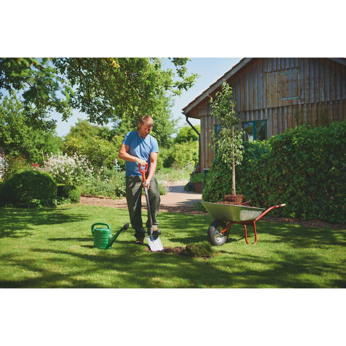 Wolf-garten herre spids spade asp-d (rød grå)