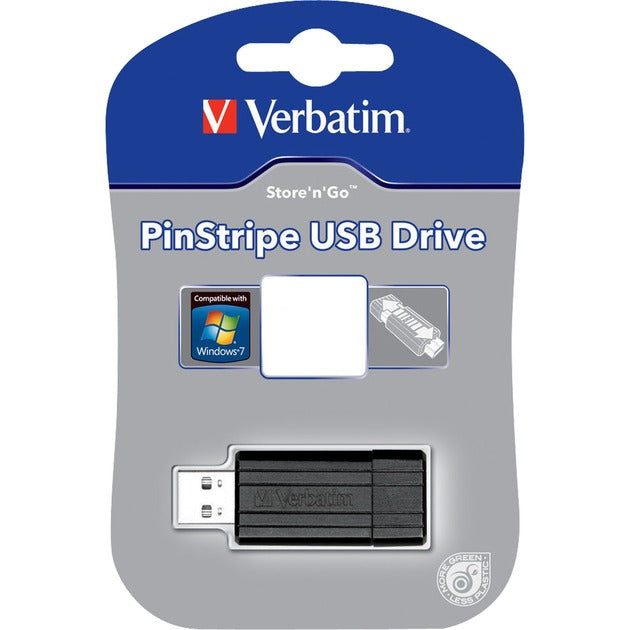Verbatim pinstripe USB-drev 16 GB USB-stick (sort, USB 2.0)