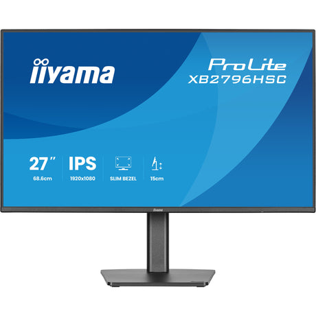 Iiyama prolite xb2796hsc-b1 27 skærm (sort (mat), 144 Hz, HDMI, USB-C, lyd)