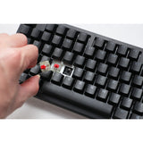 Ducky zero 6108 klassisk sort rgb mekanisk gaming-tastatur (sort, us-layout (qwerty), cherry mx2a speed silver, 100%, rgb-lysdioder, double-shot pbt, hot swap, 2,4ghz | bluetooth | usb-c)