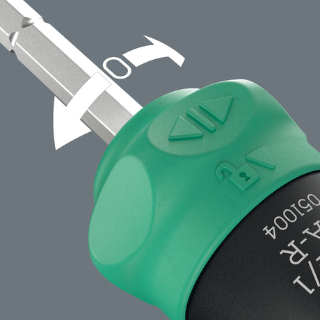 Wera kraftform kompakt 25 ra-r med etui, 6-delt bit sæt (sort grøn)