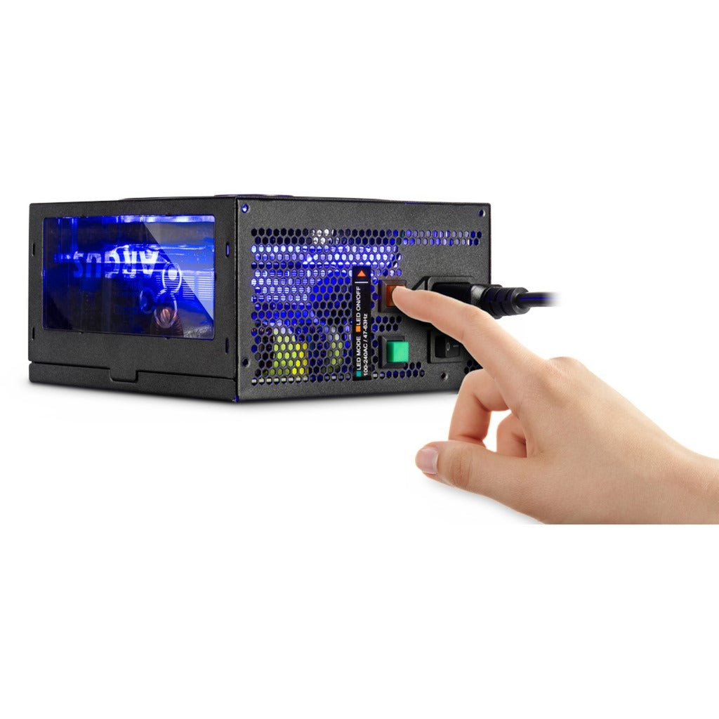 Inter-tech Argus RGB-650W CM II modulær 650 watt strømforsyning (sort, 2x PCIe)