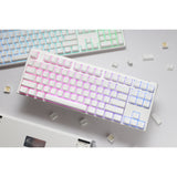 Ducky one 3 klassisk ren hvid tkl rgb mekanisk tastatur (hvid, us-layout (qwerty), cherry mx silent red, 80% (tkl), rgb lysdioder, double-shot pbt, hot-swappable, quack mekanik)