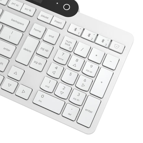 Lenovo 800 selvoplader Bluetooth-tastatur (hvidt, amerikansk layout (QWERTY), stempel, 100 %, stempelafbryder, Bluetooth 5.1, USB-C)
