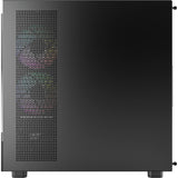 Montech xr midi tårnhus (sort | 2x USB-A | 1x USB-C | RGB | hærdet glas)