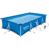 Bestway stål pro-frame pool sæt swimmingpool (blå, 400cm x 211cm x 81cm, inkl. filterpumpe)