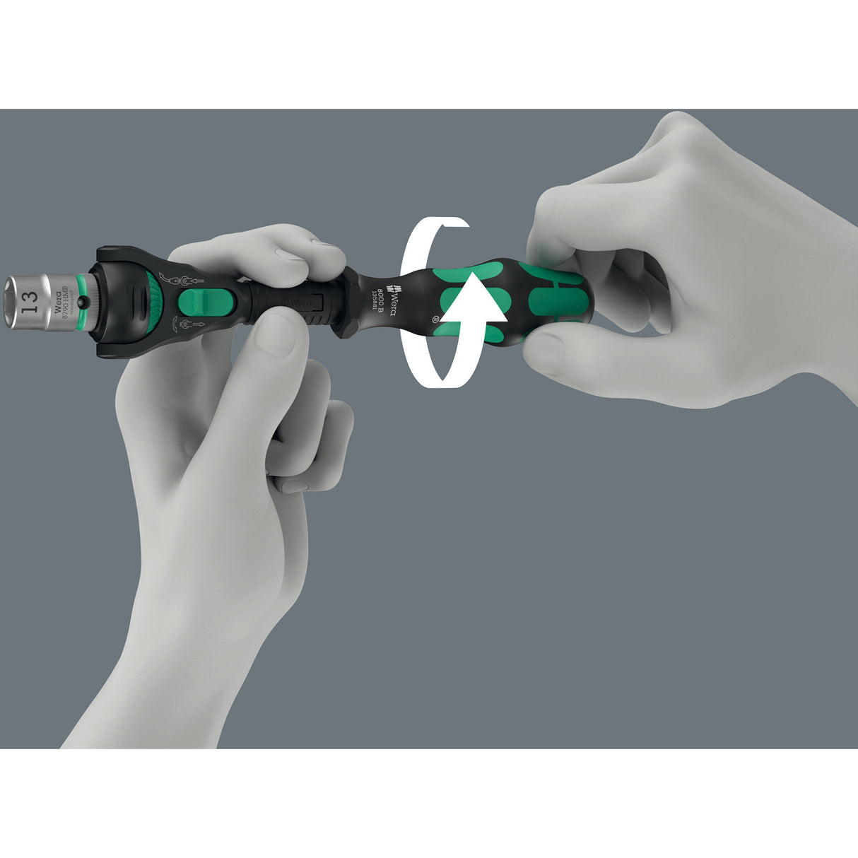 Wera 8000 b black edition zyklop speed skralde med 3 8 drev (sort grøn)