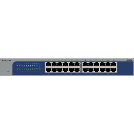 Netgear GS524 24-Port Gigabit Ethernet Unmanaged Switch (gråblå)