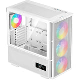 Deepcool ch560 digital midi tårnhus (hvid | 1x USB-A | 1x USB-C | RGB | hærdet glas)