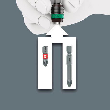 Wera kraftform kompakt 838 ra-r m imperial sæt 1 bit sæt (sort grøn, 15 stk.)