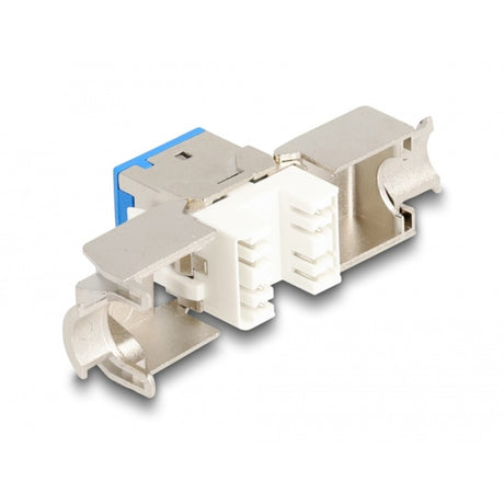 Delock keystone modul rj45 jack til lsa cat 6a værktøjsfrit, 8 stykker (flerfarvet)