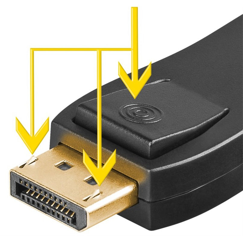 Goobay adapter displayport > hdmi (sort, passiv, forgyldt)