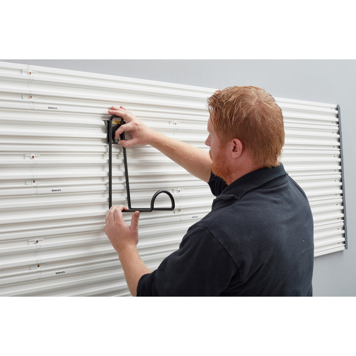 Stanley track wall - stigekrogholder (sort)