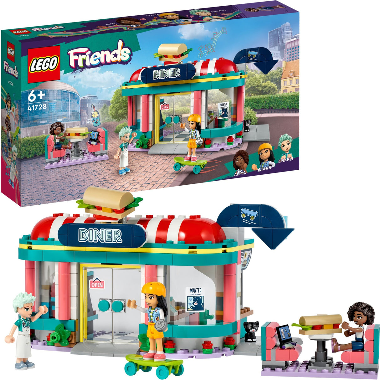 Lego friends - heartlake restaurant i byen byggelegetøj (41728)