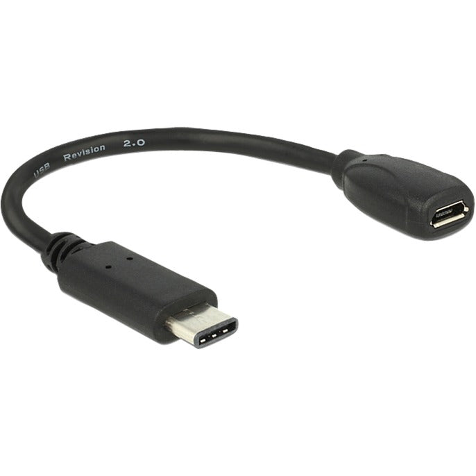 Delock USB-C 2.0 > USB Micro-B-adapter (sort, 0,15 meter)