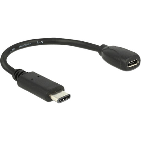 Delock USB-C 2.0 > USB Micro-B-adapter (sort, 0,15 meter)