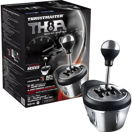 Thrustmaster TH8A Add-On Gaming Shifter (Sort Sølv, PC, PS5, PS4, Xbox Series X|S, Xbox One)