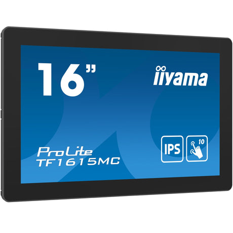 Iiyama Prolite TF1615MC-B1 16 touchscreen-skærm (sort, HDMI, DisplayPort, VGA, USB-B, RJ-45)