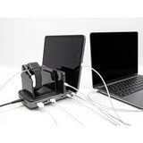 Delock USB-ladestation med 3 x USB Type-C PD + 3 x USB Type-A (112 W) (grå sort)
