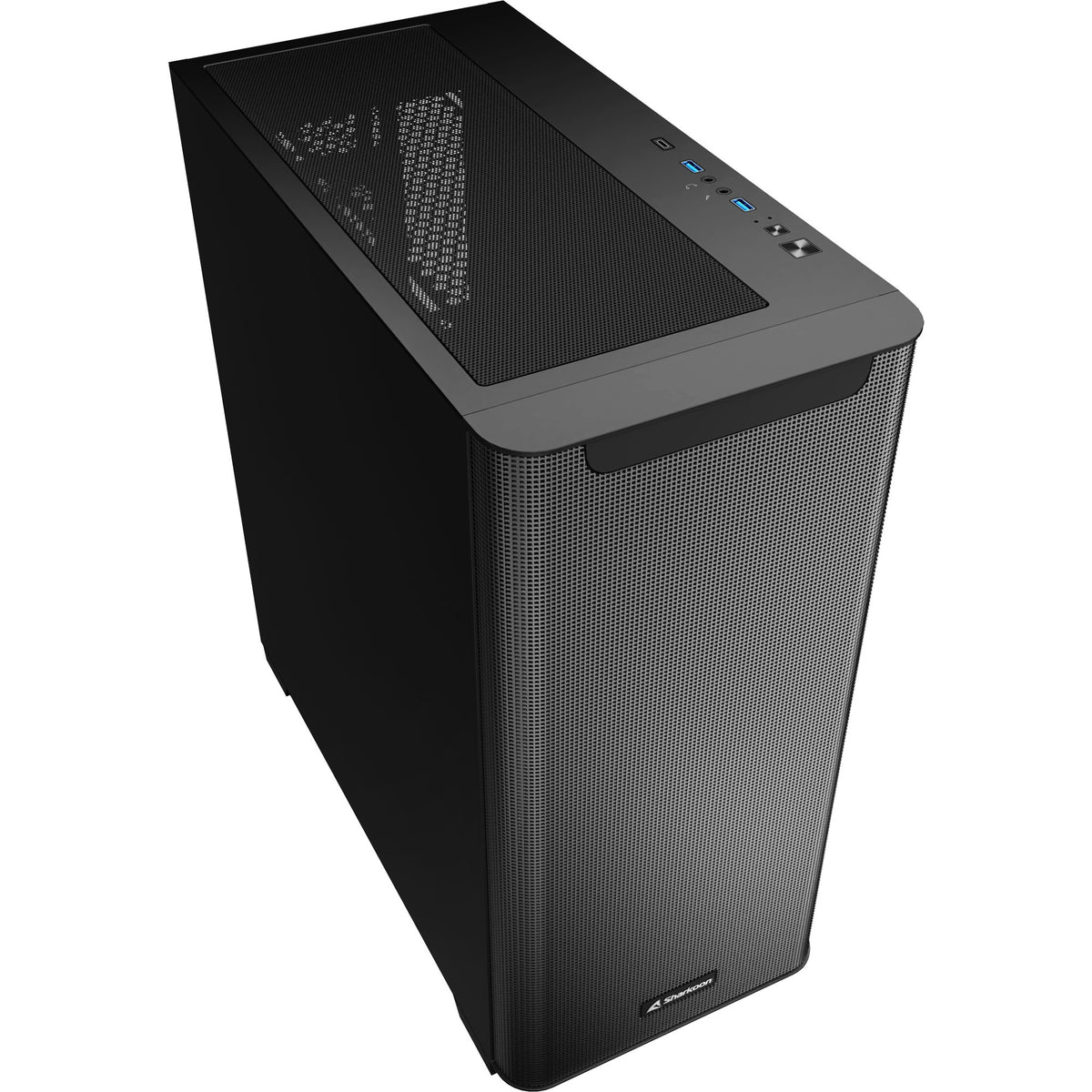 Sharkoon m30 sort midi tårnhus (sort | 2x USB-A | 1x USB-C)