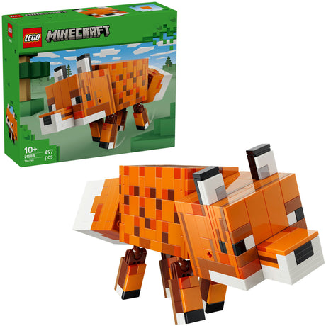 Lego minecraft ræven børnehave dekoration og dyrelegetøj til børn - 21588
