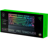 Razer Huntsman V3 Pro TKL RGB mekanisk gaming-tastatur (sort, amerikansk layout (QWERTY), analog optisk gen 2, 80 % (TKL), double-shot PBT)