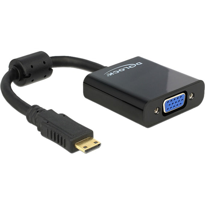 Delock mini HDMI-C (han) > VGA (hun) adapter (sort, 0,24 meter)