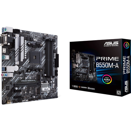 Asus Prime B550M-A Socket AM4 bundkort (RAID, GB-LAN, lyd, µATX)