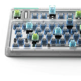 Iqunix OG80 ormehul trådløst mekanisk tastatur (grå, amerikansk layout (QWERTY), Cherry MX Brown, 80% (TKL), RGB LED'er, hot-swappable, PBT, 2,4GHz | Bluetooth 5.1 | USB-C)