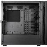 Silverstone seta q1 midi tårnhus (sort | 2x USB-A | 1x USB-C)