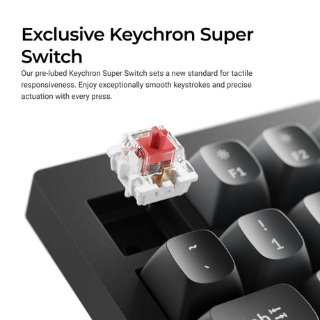 Keychron v6w-d4 8k qmk kablet brugerdefineret mekanisk tastatur (sort, us-layout (qwerty), super banana, 100%, rgb lysdioder, double-shot pbt, hot swap, 8k, knap)