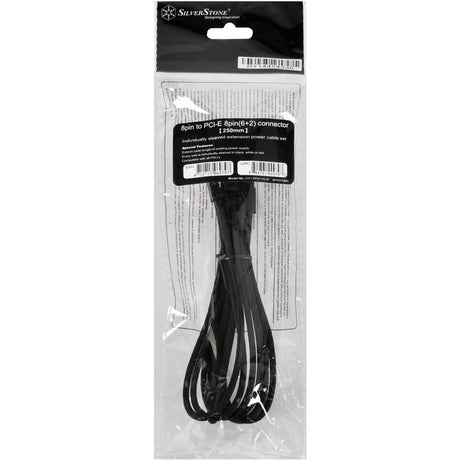 Silverstone forlængerkabel sst-pp07-pcib (sort, 25 centimeter, pp07-pcib)