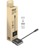 Club 3D MST Hub USB3.2 Gen2 Type-C (DP Alt-Mode) til DisplayPort + HDMI 4K60Hz M-F (sort)