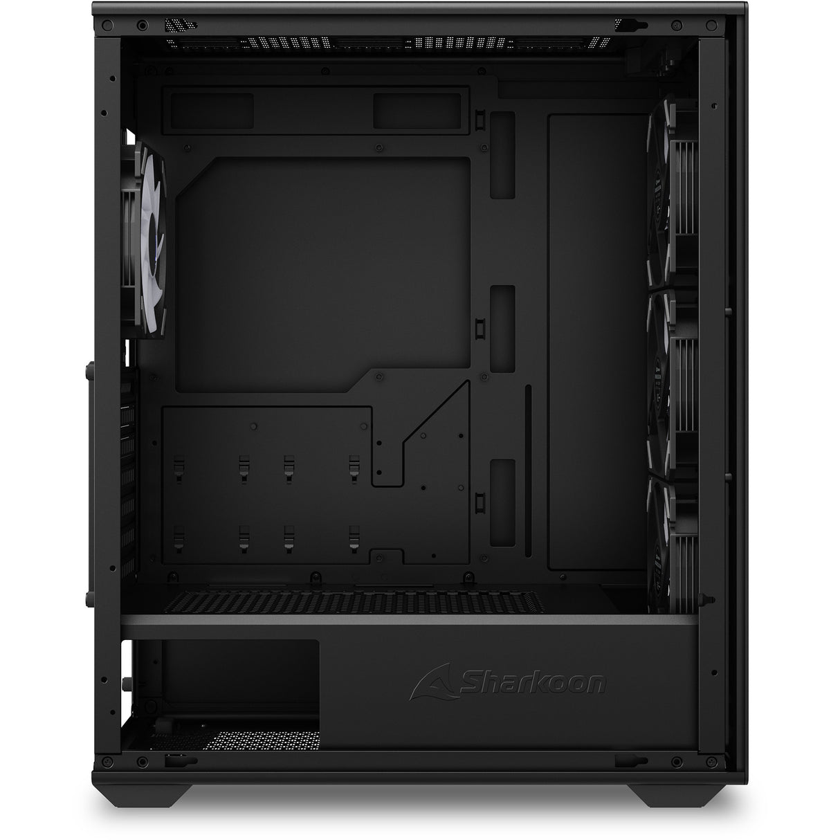 Sharkoon VK4 ARGB Midi Tower-hus (sort | 2x USB-A | RGB | hærdet glas)