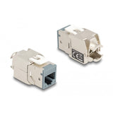 Delock keystone modul rj45 jack til lsa cat 6a værktøjsfrit, 8 stykker (flerfarvet)