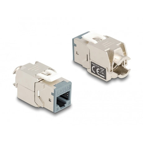 Delock keystone modul rj45 jack til lsa cat 6a værktøjsfrit, 8 stykker (flerfarvet)
