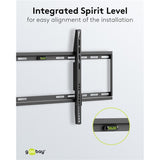 Goobay TV-vægbeslag fast 43 - 100 tommer (109 - 254 cm), max. 70 kg vægmontering (sort)