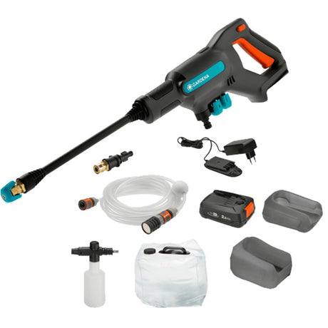 Gardena aquaclean 24 18 v p4a premium sæt højtryksrenser (grå turkis, 14800-31, batteri inkluderet)